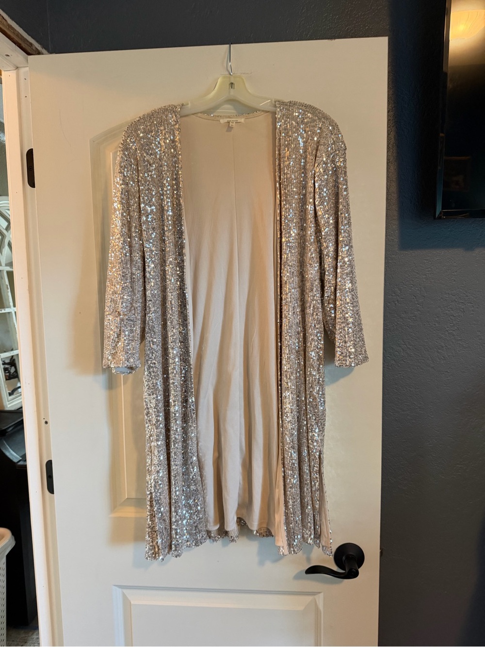 Maurice’s XL Sequin Duster Jacket - Champagne Sparkle